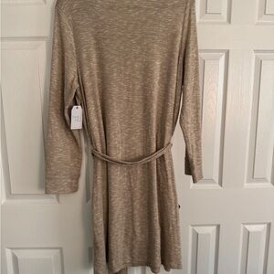 Tan Long Sleeve Dress with Belt
